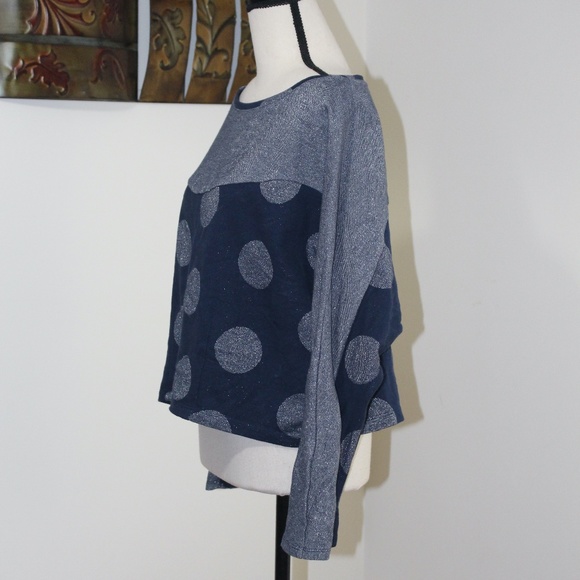 Anthropologie, 9-H15 STCL Polka Dot crop shirt. C5 - Picture 5 of 11